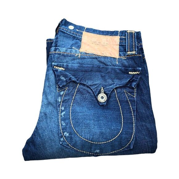 Vintage 2003-2007 True Religion Jeans Size 33 Blue - Picture 1 of 12